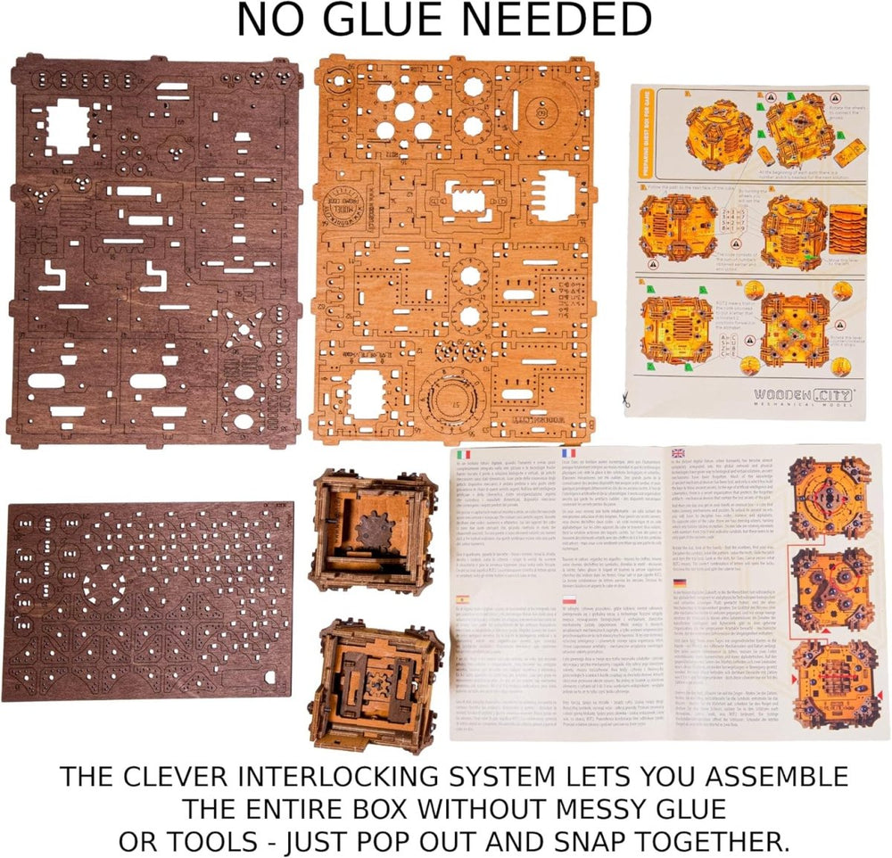 Wooden.City l Tesseract Holz Puzzle Box l Rätselbox - Lama Welt