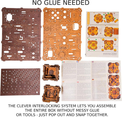 Wooden.City l Tesseract Holz Puzzle Box l Rätselbox - Lama Welt