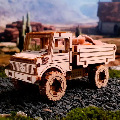 WOODEN.CITY – Lastwagen 2 | 3D Holzpuzzle - Lama Welt