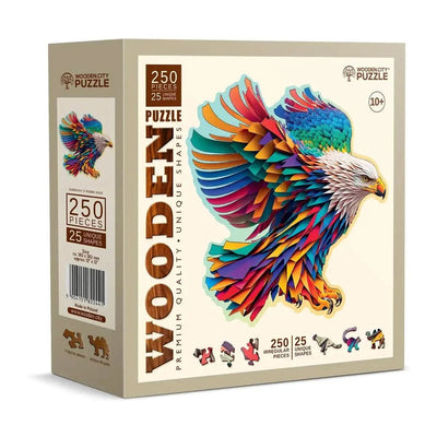WOODEN.CITY – Leuchtender Adler | 3D Holzpuzzle - Lama Welt