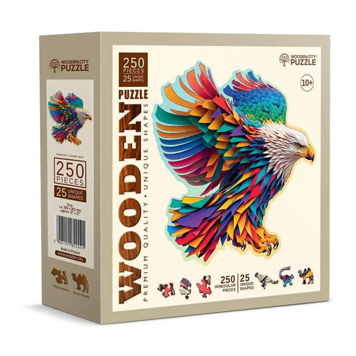 WOODEN.CITY – Leuchtender Adler | 3D Holzpuzzle - Lama Welt