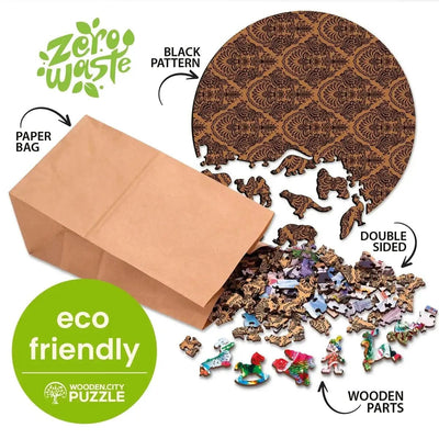 WOODEN.CITY – Leuchtender Adler | 3D Holzpuzzle - Lama Welt