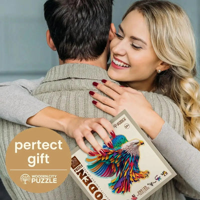 WOODEN.CITY – Leuchtender Adler | 3D Holzpuzzle - Lama Welt