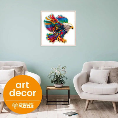 WOODEN.CITY – Leuchtender Adler | 3D Holzpuzzle - Lama Welt