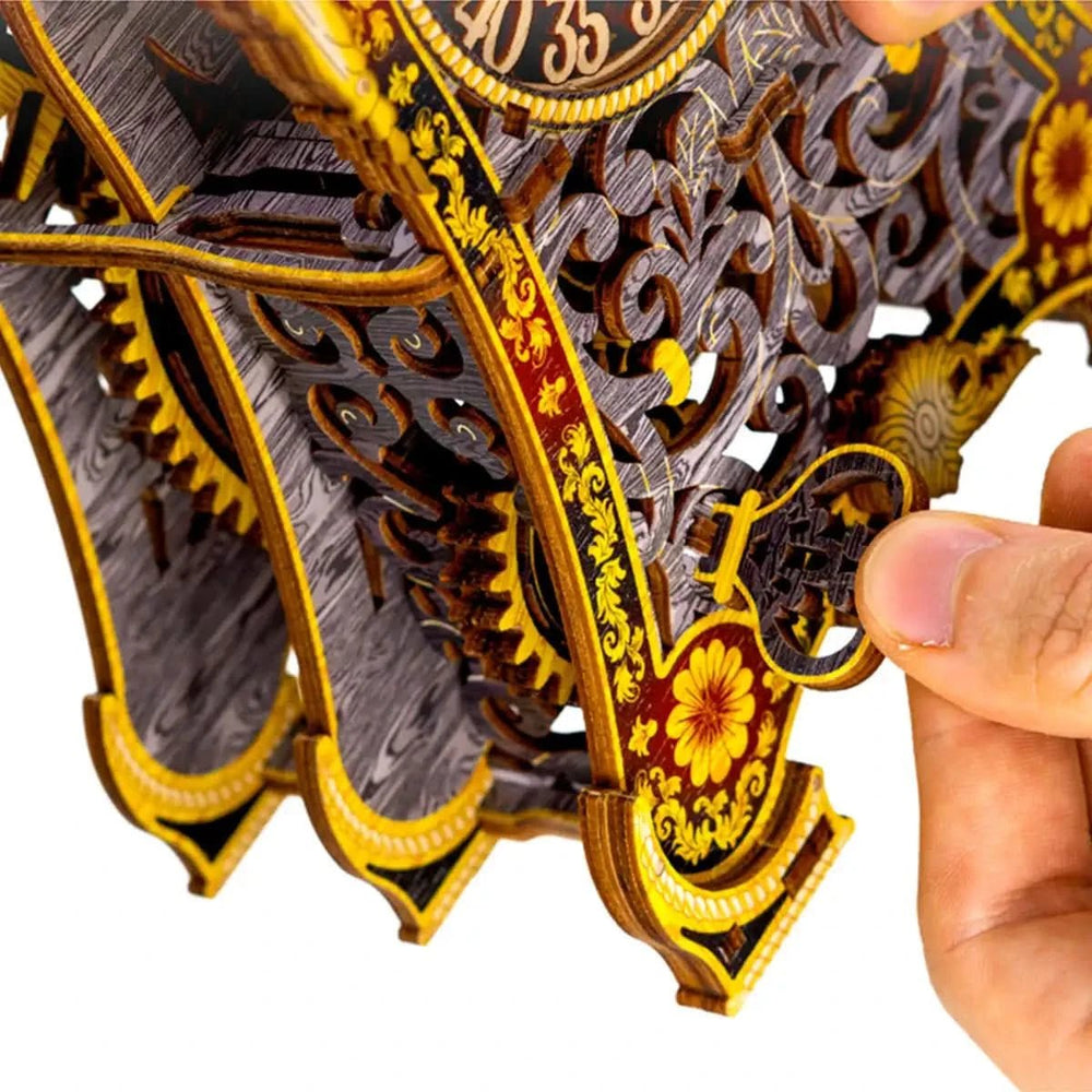 WOODEN.CITY – Magische Uhr Le | 3D Holzpuzzle - Lama Welt