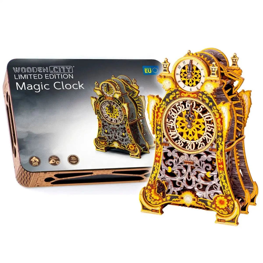 WOODEN.CITY – Magische Uhr Le | 3D Holzpuzzle - Lama Welt