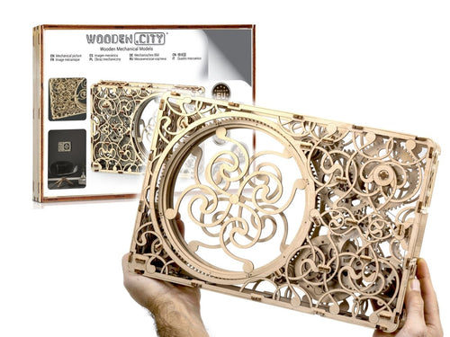 WOODEN.CITY – Mechanisches Bild | 3D Holzpuzzle - Lama Welt
