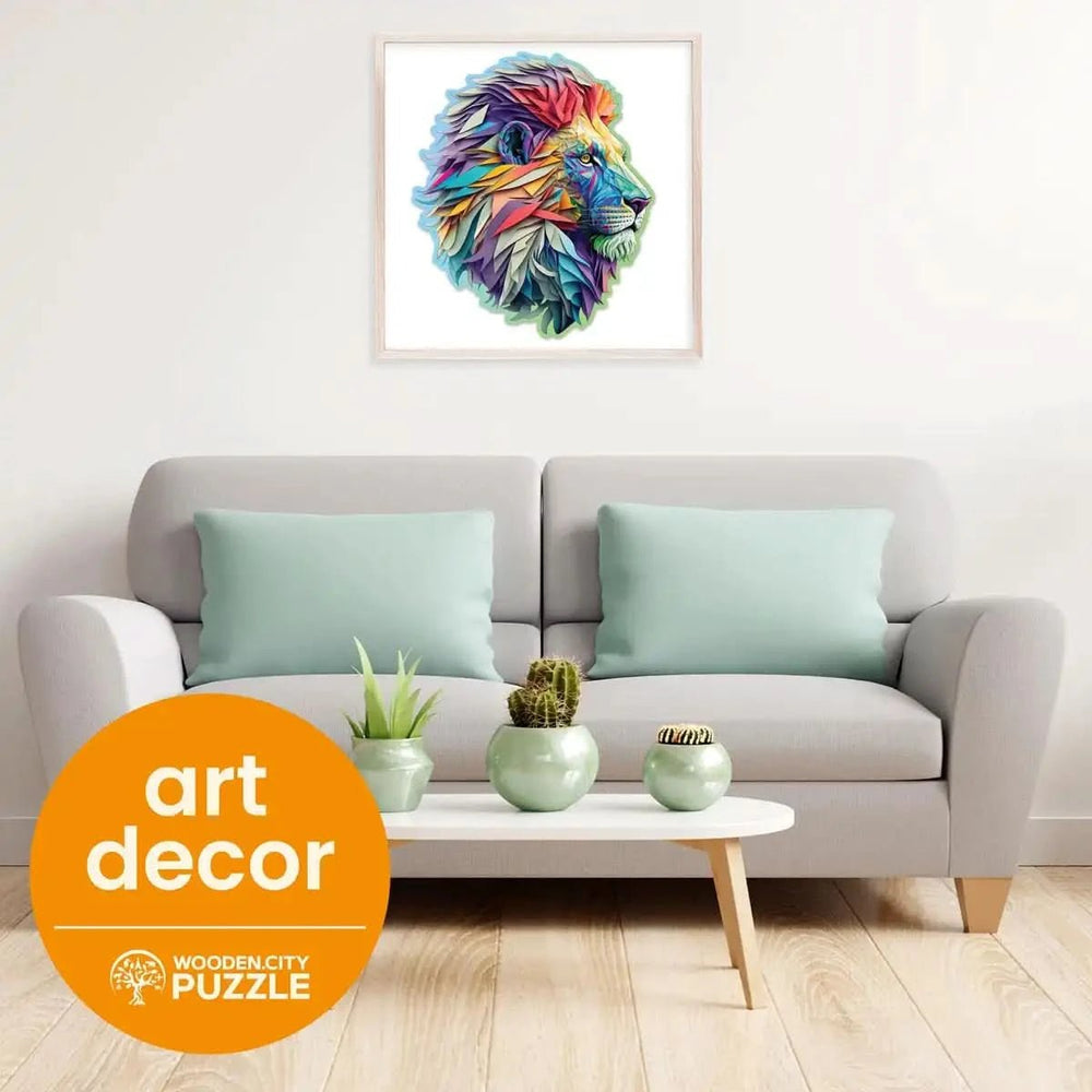 WOODEN.CITY – Moderner Löwe | 3D Holzpuzzle - Lama Welt