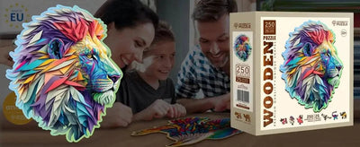 WOODEN.CITY – Moderner Löwe | 3D Holzpuzzle - Lama Welt