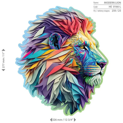 WOODEN.CITY – Moderner Löwe | 3D Holzpuzzle - Lama Welt