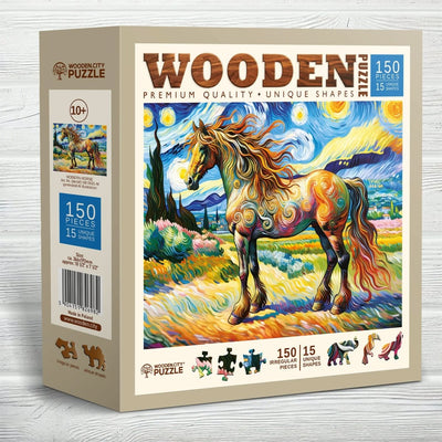 WOODEN.CITY – Modernes Pferd | 3D Holzpuzzle - Lama Welt