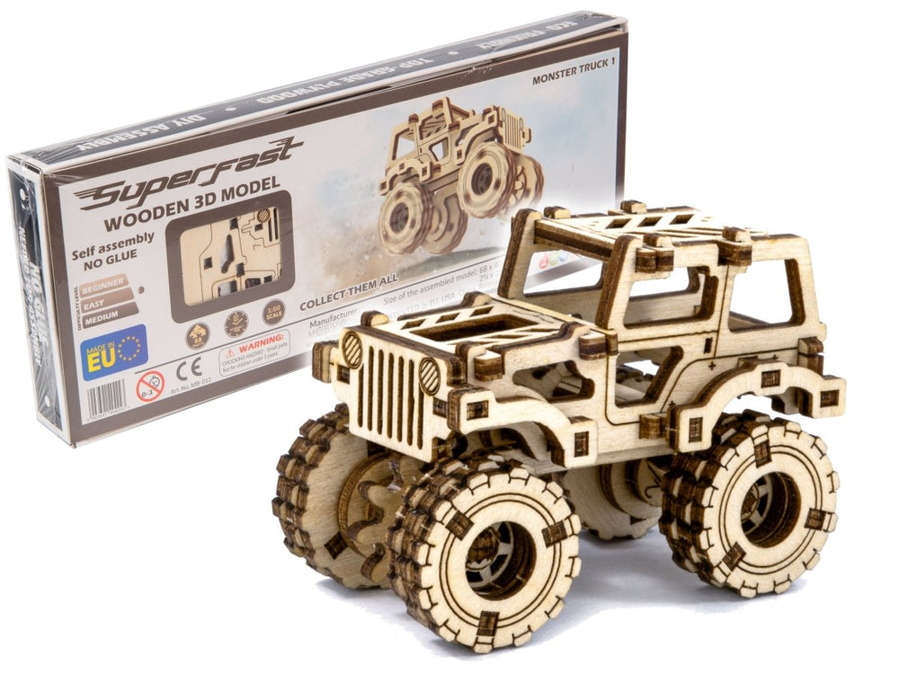 WOODEN.CITY – Monstertruck 1 | 3D Holzpuzzle - Lama Welt