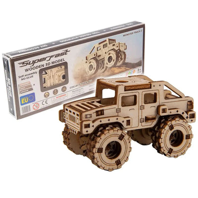 WOODEN.CITY – Monstertruck 2 | 3D Holzpuzzle - Lama Welt
