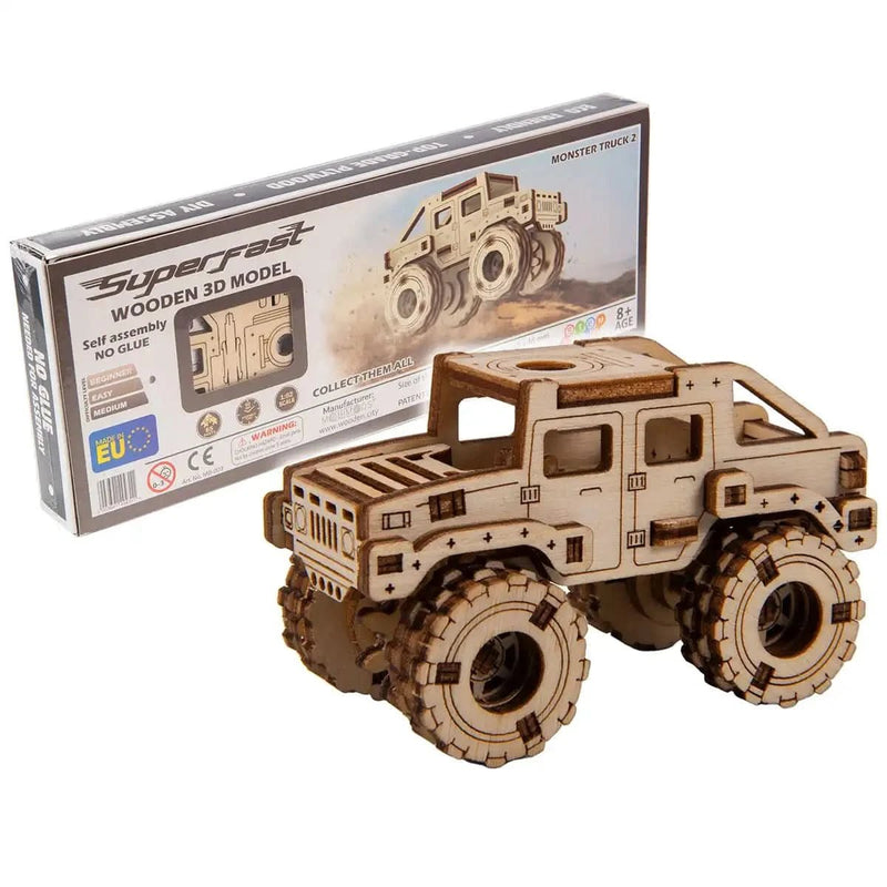 WOODEN.CITY – Monstertruck 2 | 3D Holzpuzzle - Lama Welt