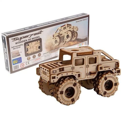 WOODEN.CITY – Monstertruck 2 | 3D Holzpuzzle - Lama Welt