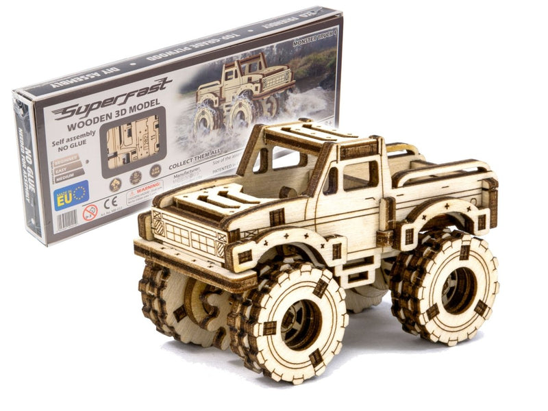 WOODEN.CITY – Monstertruck 4 | 3D Holzpuzzle - Lama Welt