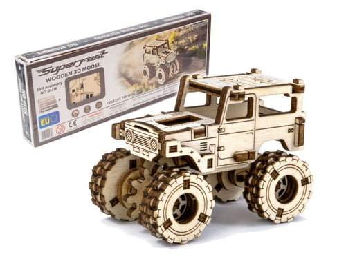 WOODEN.CITY – Monstertruck 5 | 3D Holzpuzzle - Lama Welt