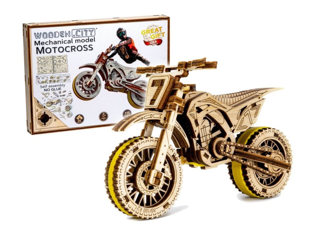 WOODEN.CITY – Motocross | 3D Holzpuzzle - Lama Welt
