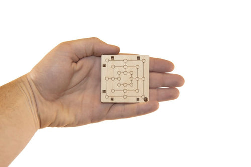 WOODEN.CITY – Mühle (Logikspiel) | 3D Holzpuzzle - Lama Welt