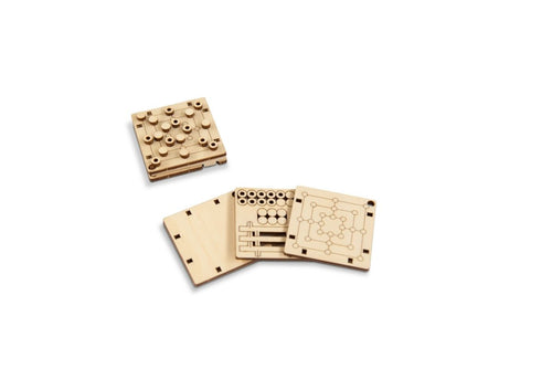 WOODEN.CITY – Mühle (Logikspiel) | 3D Holzpuzzle - Lama Welt