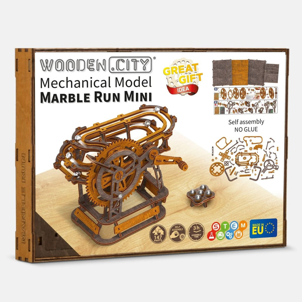 WOODEN.CITY – Murmelbahn Mini | 3D Holzpuzzle - Lama Welt