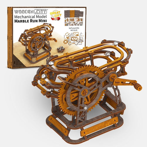 WOODEN.CITY – Murmelbahn Mini | 3D Holzpuzzle - Lama Welt