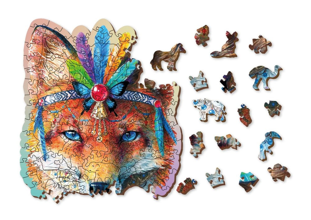 WOODEN.CITY – Mystischer Fuchs 150 | 3D Holzpuzzle - Lama Welt