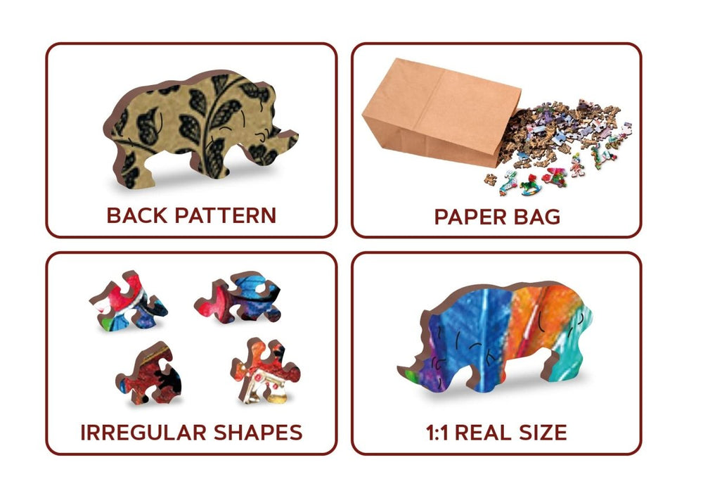 WOODEN.CITY – Mystischer Fuchs 250 | 3D Holzpuzzle - Lama Welt