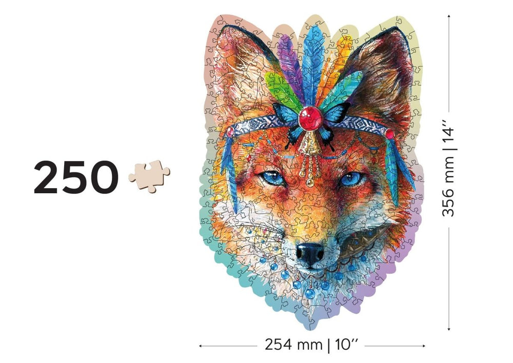 WOODEN.CITY – Mystischer Fuchs 250 | 3D Holzpuzzle - Lama Welt