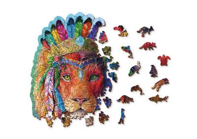 WOODEN.CITY – Mystischer Löwe 250 | 3D Holzpuzzle - Lama Welt