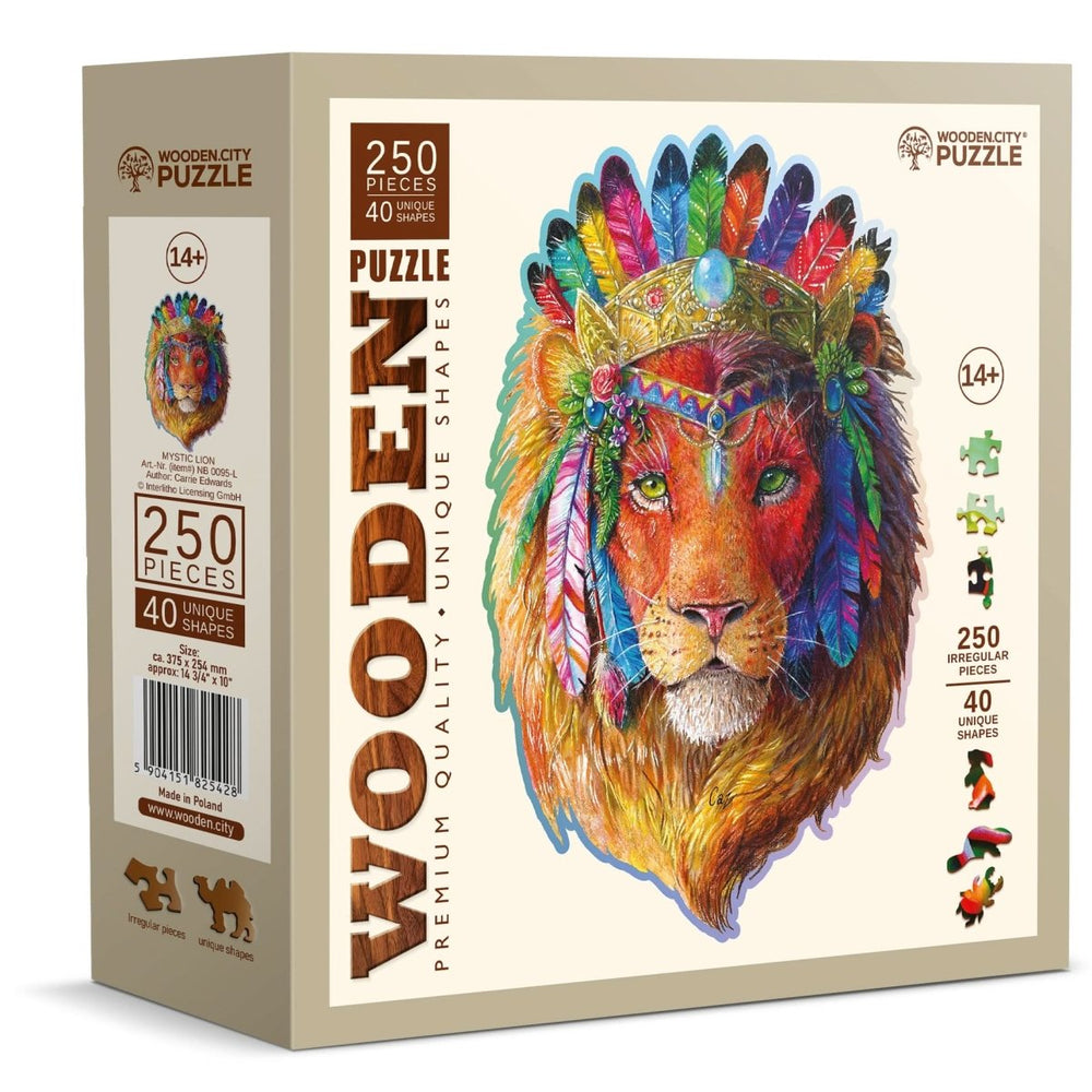 WOODEN.CITY – Mystischer Löwe 250 | 3D Holzpuzzle - Lama Welt