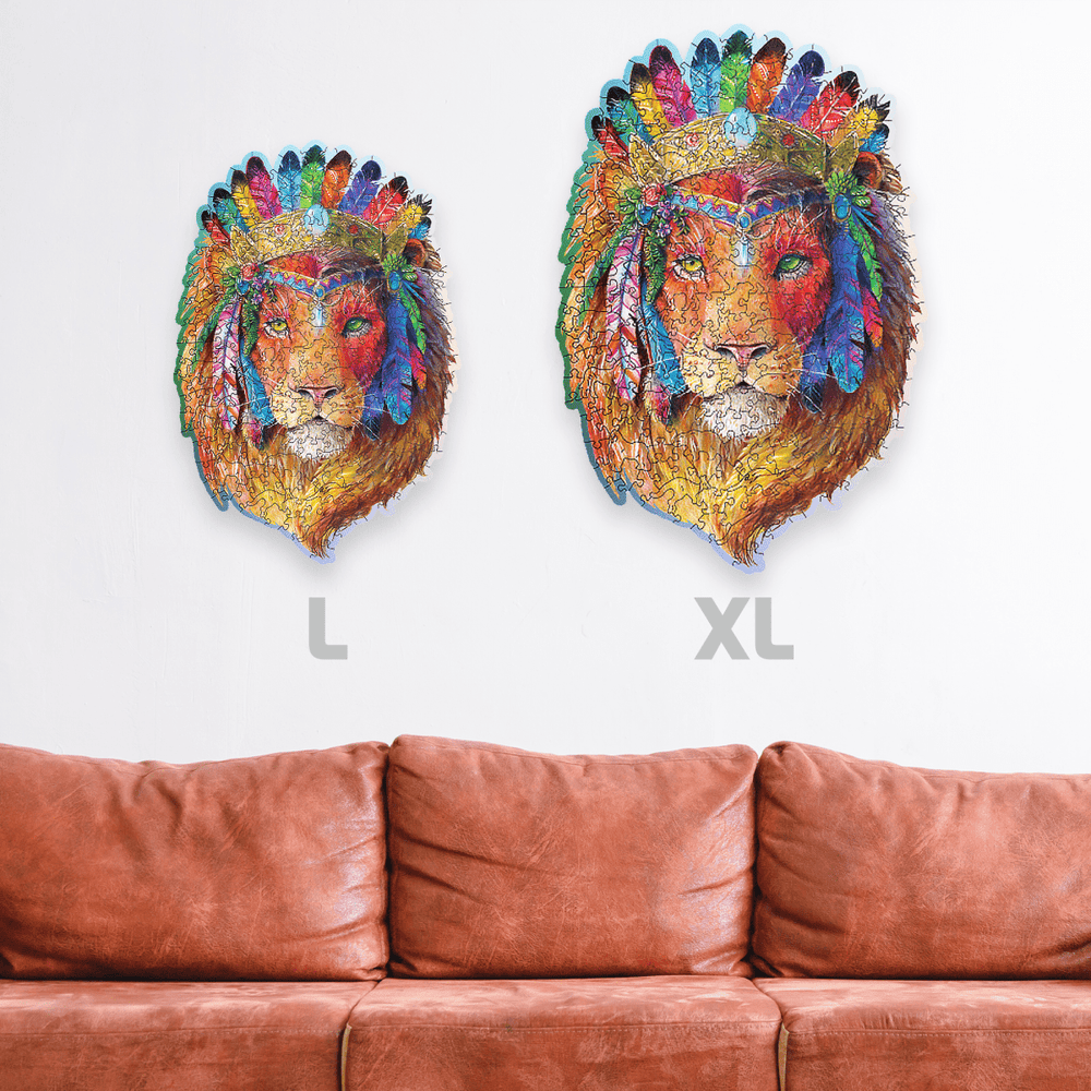 WOODEN.CITY – Mystischer Löwe 250 | 3D Holzpuzzle - Lama Welt