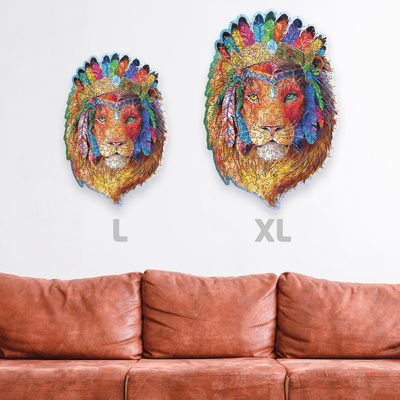 WOODEN.CITY – Mystischer Löwe 250 | 3D Holzpuzzle - Lama Welt