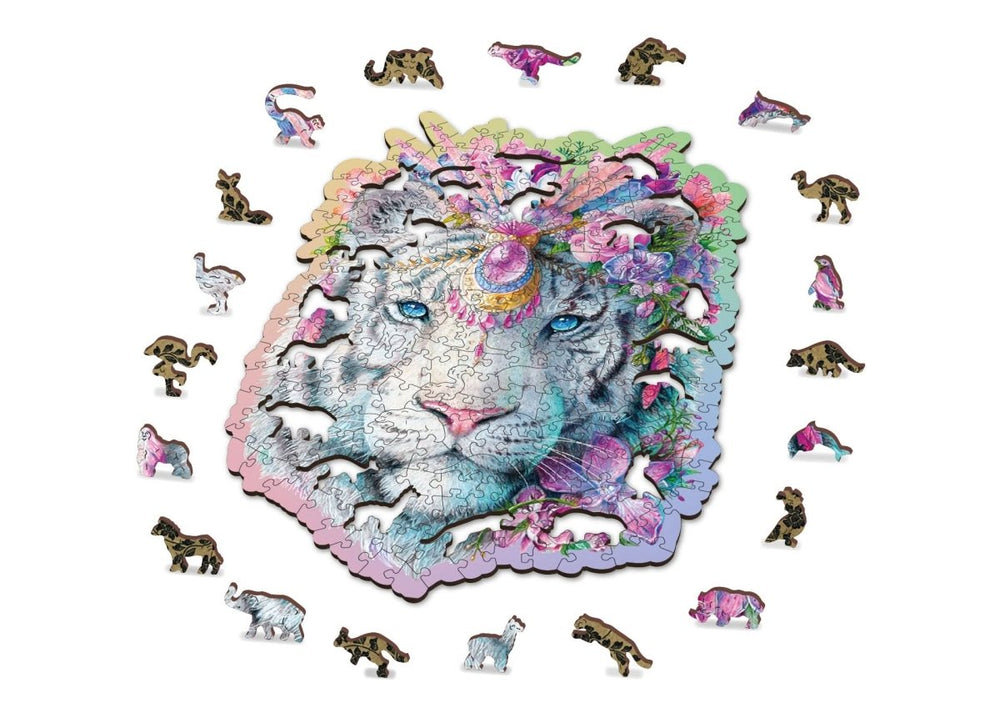 WOODEN.CITY – Mystischer Tiger 250 | 3D Holzpuzzle - Lama Welt