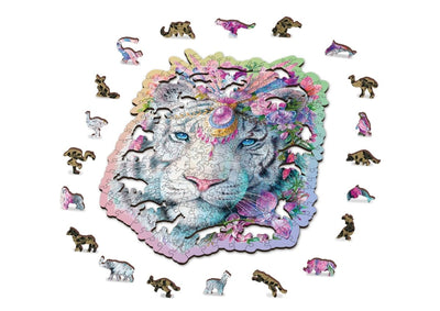 WOODEN.CITY – Mystischer Tiger 250 | 3D Holzpuzzle - Lama Welt