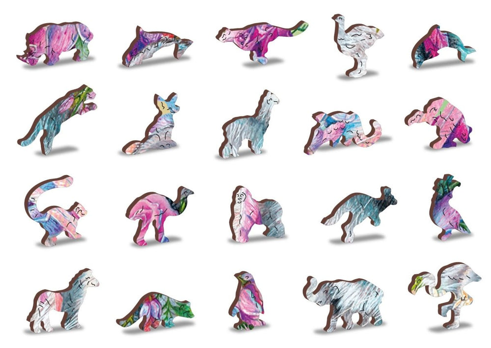 WOODEN.CITY – Mystischer Tiger 250 | 3D Holzpuzzle - Lama Welt