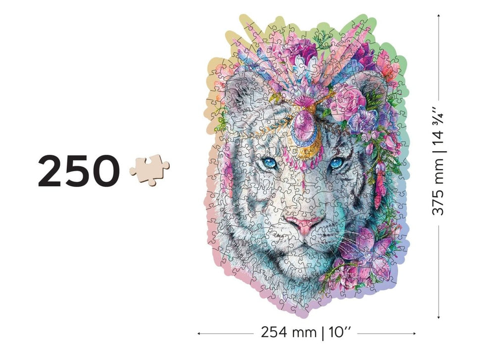 WOODEN.CITY – Mystischer Tiger 250 | 3D Holzpuzzle - Lama Welt