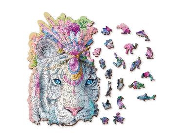 WOODEN.CITY – Mystischer Tiger 250 | 3D Holzpuzzle - Lama Welt