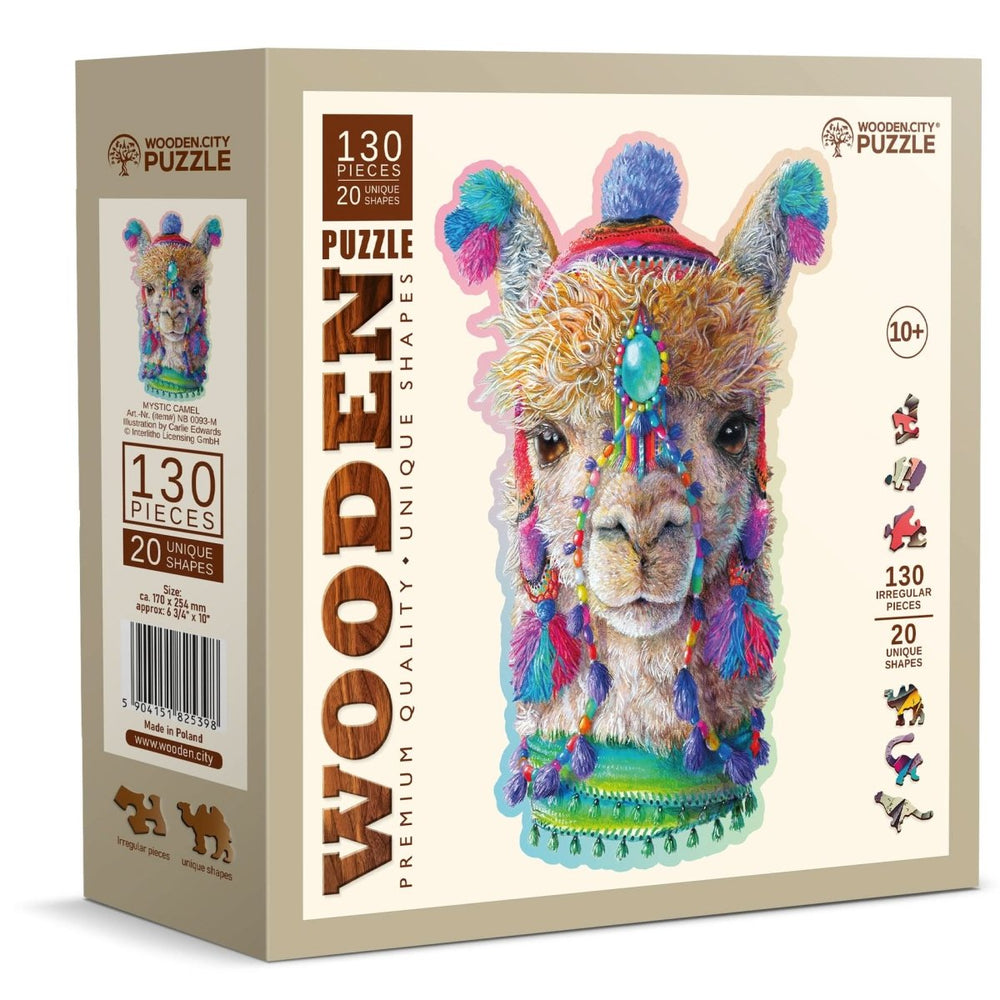 WOODEN.CITY – Mystisches Alpaka | 3D Holzpuzzle - Lama Welt