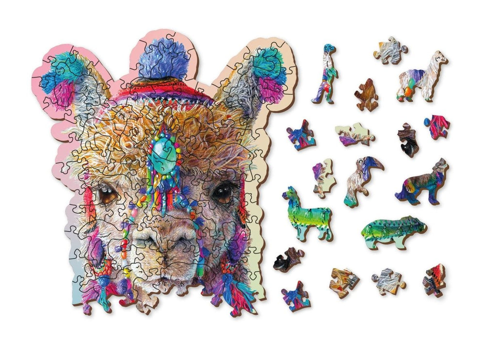 WOODEN.CITY – Mystisches Alpaka | 3D Holzpuzzle - Lama Welt