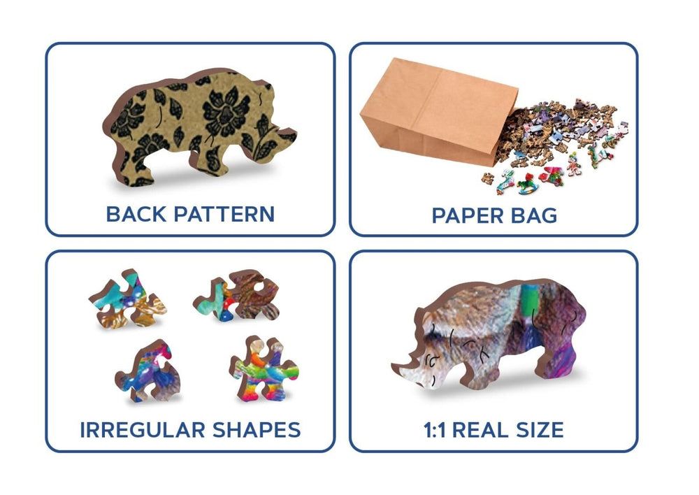 WOODEN.CITY – Mystisches Alpaka | 3D Holzpuzzle - Lama Welt