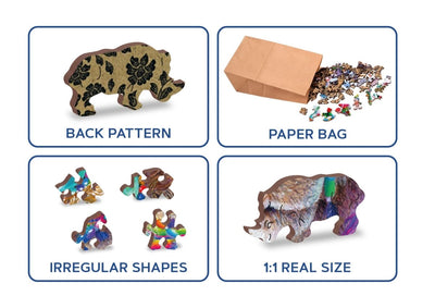 WOODEN.CITY – Mystisches Alpaka | 3D Holzpuzzle - Lama Welt