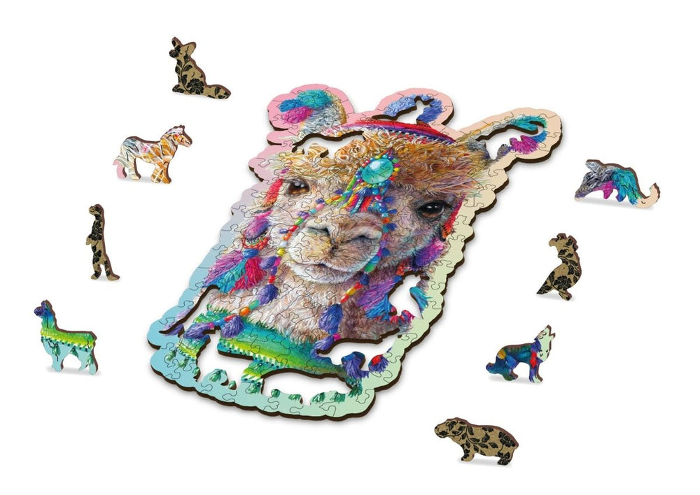 WOODEN.CITY – Mystisches Alpaka | 3D Holzpuzzle - Lama Welt