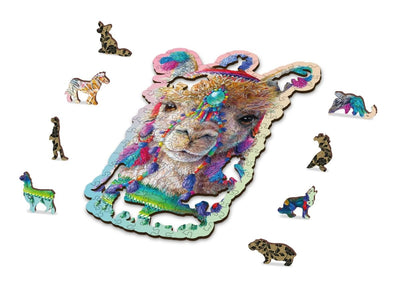 WOODEN.CITY – Mystisches Alpaka | 3D Holzpuzzle - Lama Welt