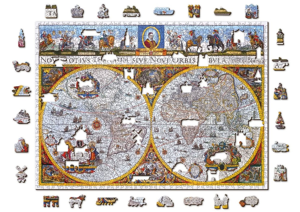 WOODEN.CITY – Nova Terrarum Antike Karte | 3D Holzpuzzle - Lama Welt