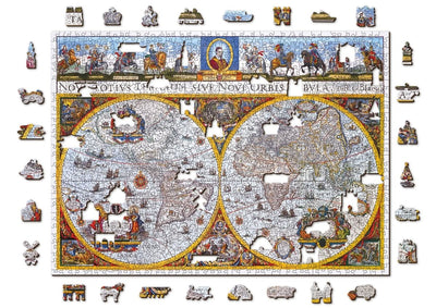 WOODEN.CITY – Nova Terrarum Antike Karte | 3D Holzpuzzle - Lama Welt