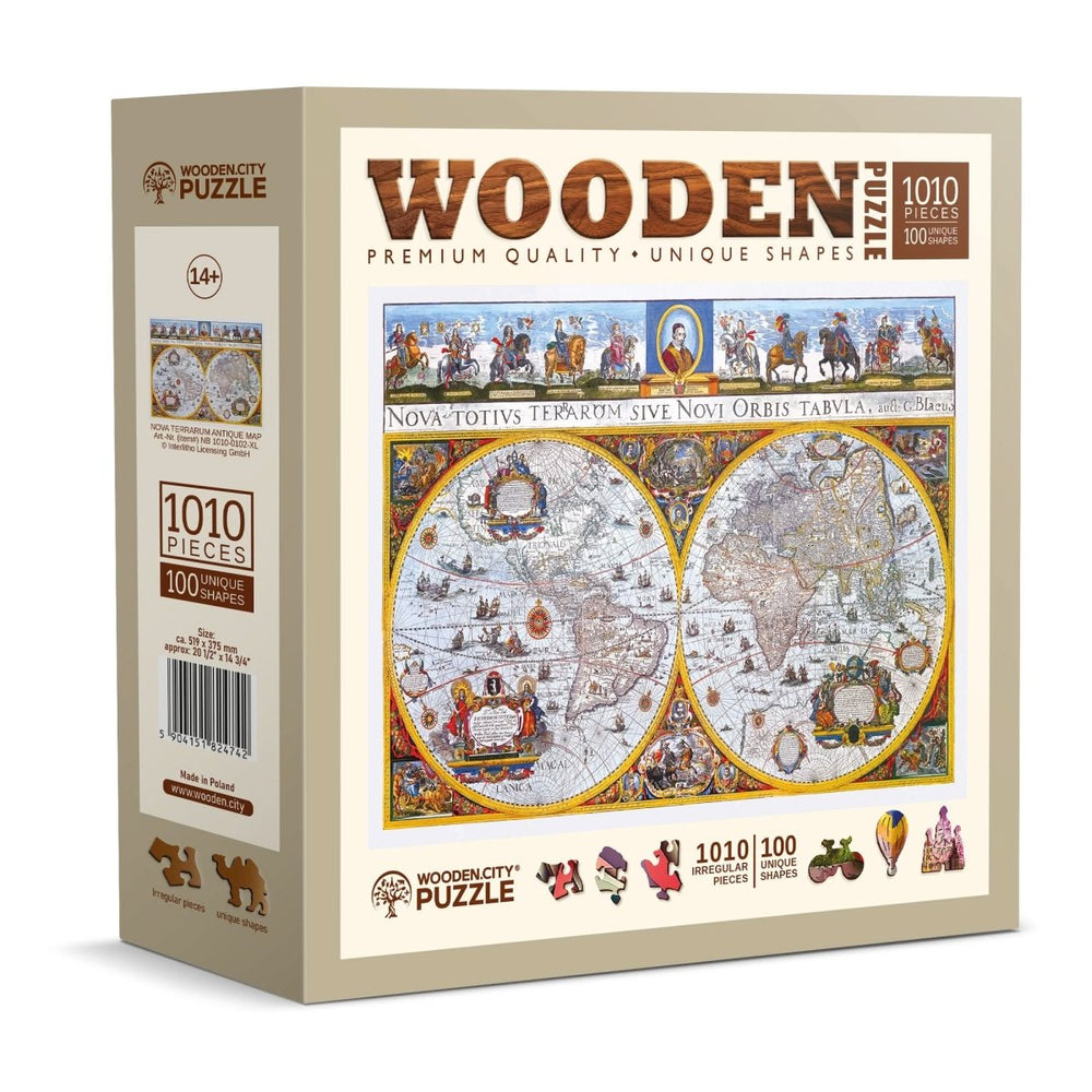 WOODEN.CITY – Nova Terrarum Antike Karte | 3D Holzpuzzle - Lama Welt