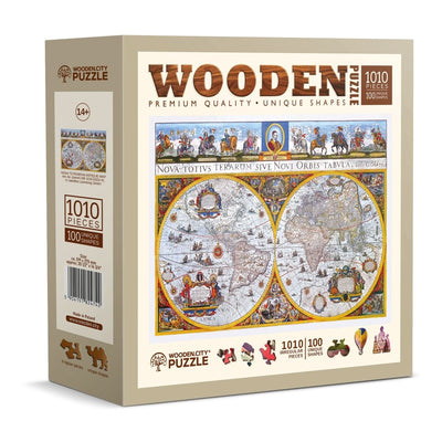 WOODEN.CITY – Nova Terrarum Antike Karte | 3D Holzpuzzle - Lama Welt