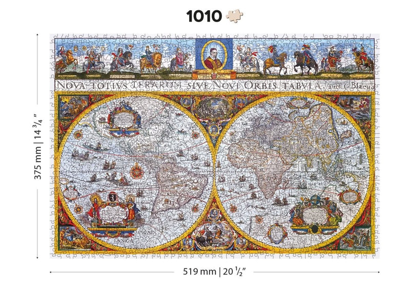 WOODEN.CITY – Nova Terrarum Antike Karte | 3D Holzpuzzle - Lama Welt