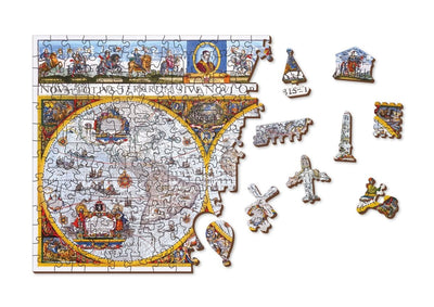WOODEN.CITY – Nova Terrarum Antike Karte | 3D Holzpuzzle - Lama Welt